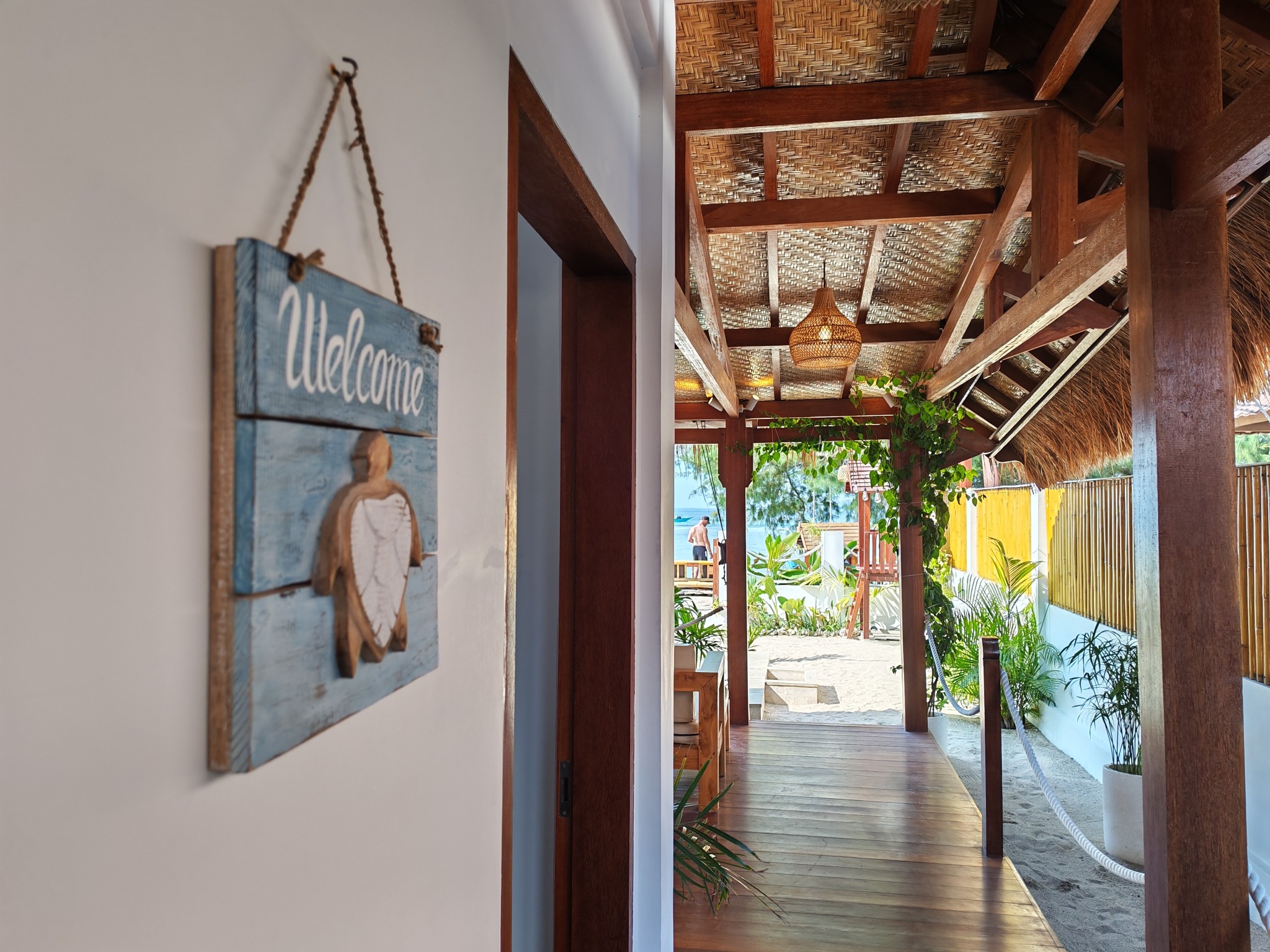 Welcome detail inside Anna’s Beach House